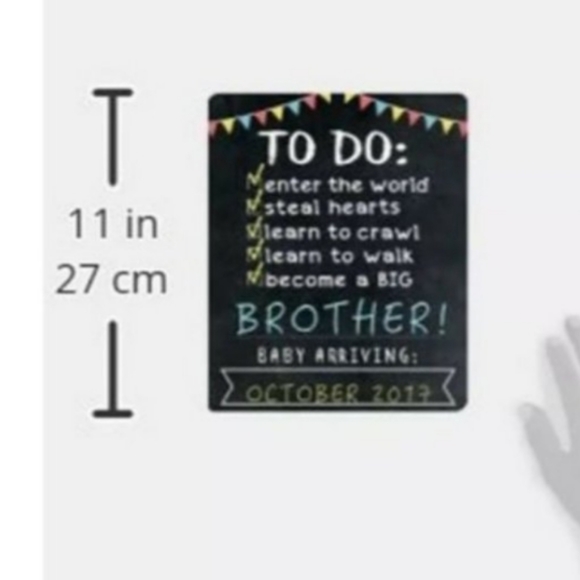 Sonogram Frame & Big Brother-Sister-Sibling Announcement Chalkboard-Baby Shower - Picture 2 of 9